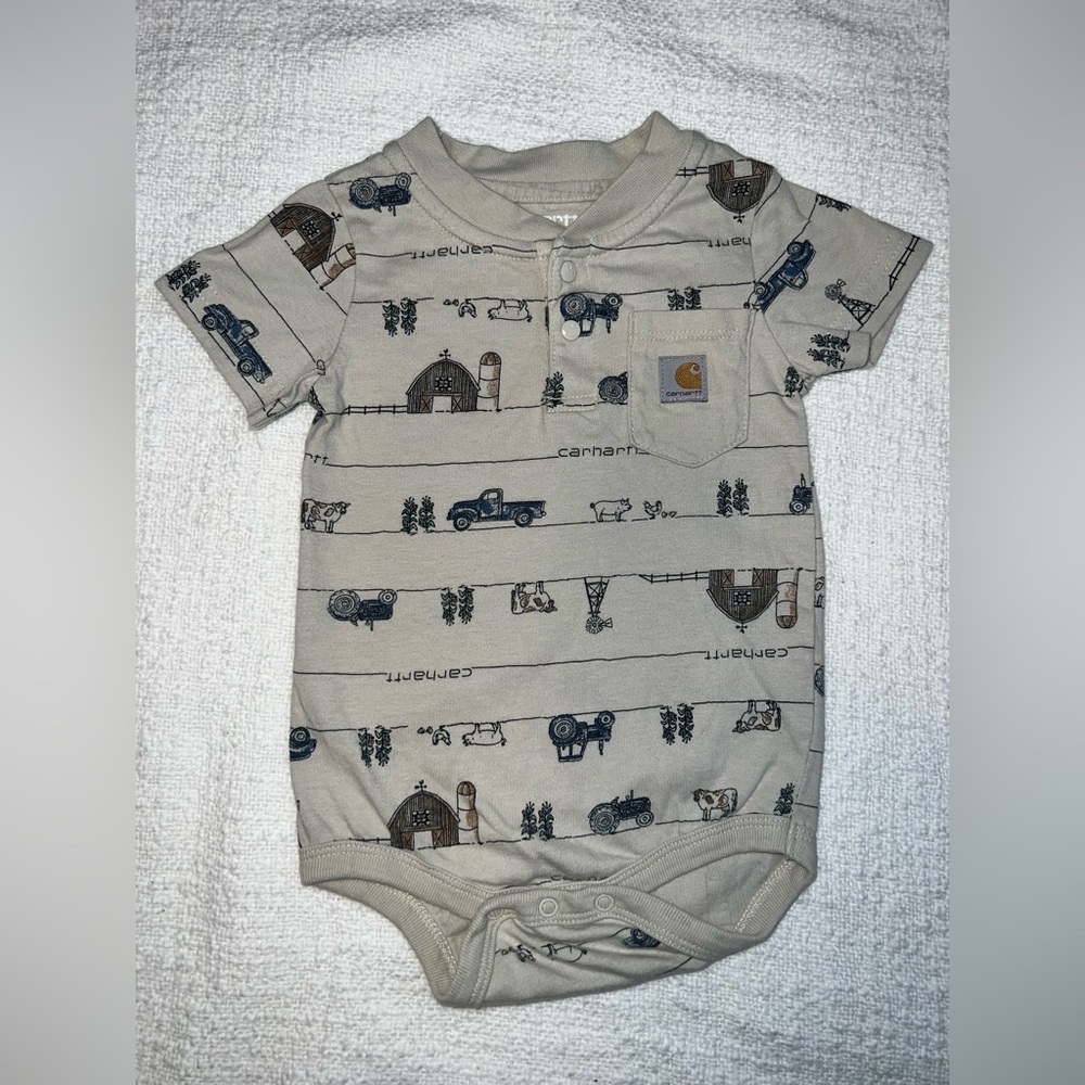 Carhartt baby boy short sleeve bodysuit